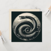 Schlange an der antiken Illustration Karte (Vorderseite/Rückseite Beispiel)