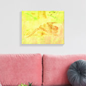 Schlange an einer rocken Canvas Print Leinwanddruck (Insitu (Wohnzimmer))
