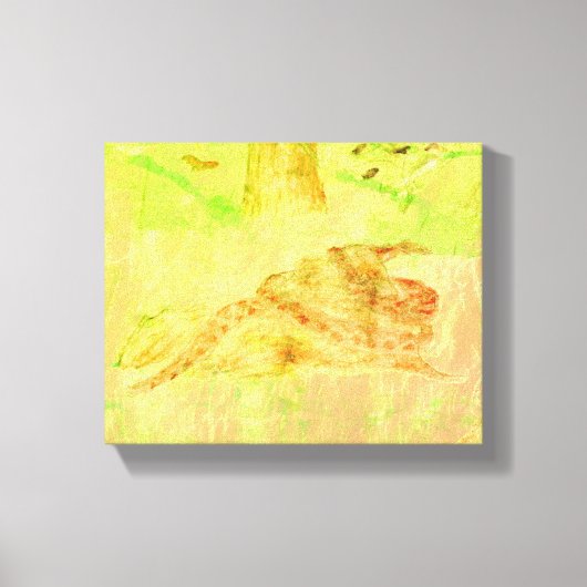 Schlange an einer rocken Canvas Print Leinwanddruck (Vorderseite)