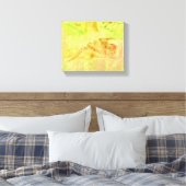 Schlange an einer rocken Canvas Print Leinwanddruck (Insitu (Schlafzimmer))