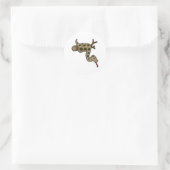 Schlange an Zweigstelle Runder Aufkleber (Tasche)