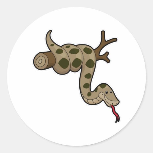 Schlange an Zweigstelle Runder Aufkleber (Vorderseite)