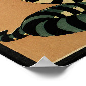 Schlange - Antike, farbenfrohe BuchIllustration Poster (Ecke)