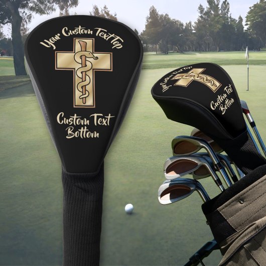 Schlange auf Kreuz Golf Headcover