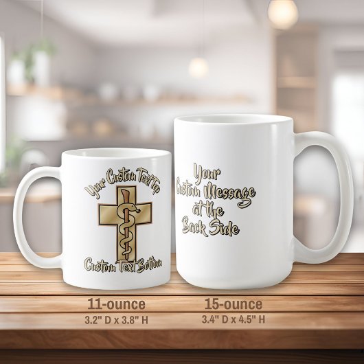 Schlange auf Kreuz Kaffeetasse