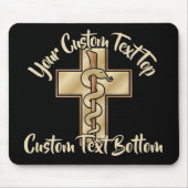 Schlange auf Kreuz Mousepad (Vorne)
