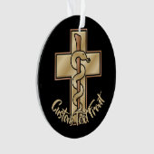 Schlange auf Kreuz Ornament (Vorderseite)