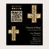 Schlange auf Kreuz Visitenkarten (Außenseite Aufgefaltet)