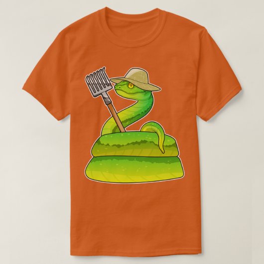 Schlange Bauer Rake T-Shirt (Design vorne)