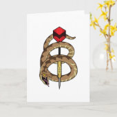 Schlange bei Darts mit Dart Karte (Gelbe Blume)