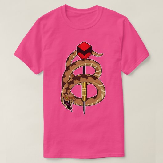 Schlange bei Darts mit Kunst 1 T-Shirt (Design vorne)