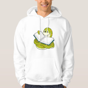 Schlange beim Lesen mit Buch Hoodie