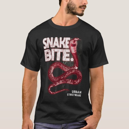 Schlange Bite Urban Streetwear T-Shirt (Vorderseite)