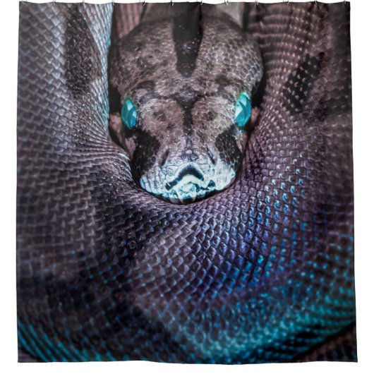 Schlange Boa Anaconda Python Reptil Snakeskin Duschvorhang (Vorderseite)