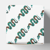 Schlange Braun und Aquamarine Silhouette Geschenkschachtel (Oben)