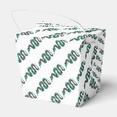 Schlange Braun und Aquamarine Silhouette Geschenkschachtel (Rückseite)