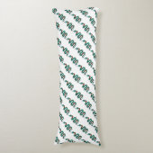 Schlange Braun und Aquamarine Silhouette Seitenschläferkissen (Vorderseite Vertikal)