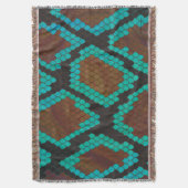 Schlange Brown und Aquamarine Printwerbung Decke (Vorderseite Vertikal)