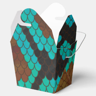 Schlange Brown und Aquamarine Printwerbung Geschenkschachtel