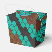 Schlange Brown und Aquamarine Printwerbung Geschenkschachtel (Rückseite)