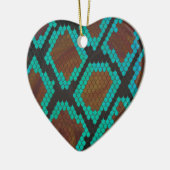 Schlange Brown und Aquamarine Printwerbung Keramikornament (Links)