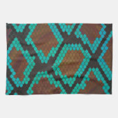 Schlange Brown und Aquamarine Printwerbung Küchentuch (Horizontal)