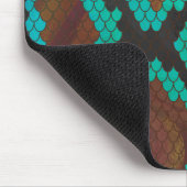 Schlange Brown und Aquamarine Printwerbung Mousepad (Ecke)