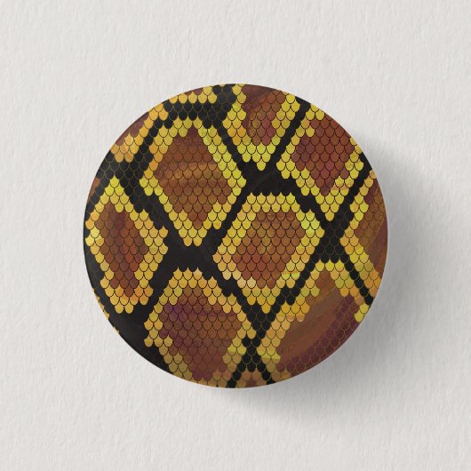 Schlange Brown und Gold Print Button (Vorderseite)