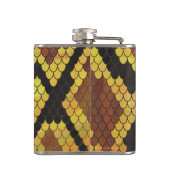Schlange Brown und Gold Print Flachmann (Rückseite)