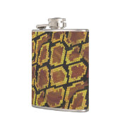 Schlange Brown und Gold Print Flachmann (Links)