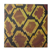 Schlange Brown und Gold Print Fliese (Vorderseite)