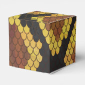 Schlange Brown und Gold Print Geschenkschachtel (Rückseite)