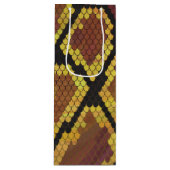 Schlange Brown und Gold Print Geschenktüte Für Weinflaschen (Vorderseite)