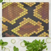 Schlange Brown und Gold Print Handtuch (Gefaltet)