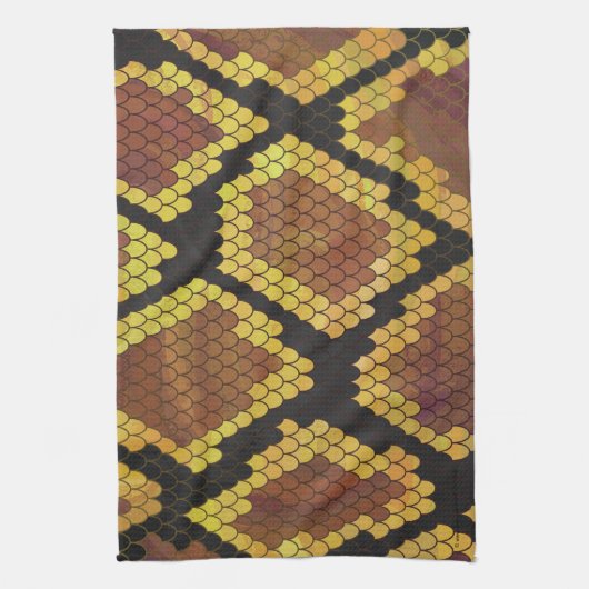 Schlange Brown und Gold Print Handtuch (Vertikal)