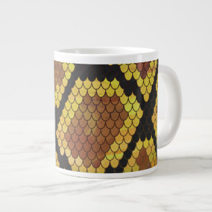 Schlange Brown und Gold Print Jumbo-Tasse