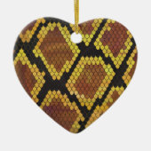 Schlange Brown und Gold Print Keramikornament (Vorne)