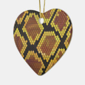 Schlange Brown und Gold Print Keramikornament (Links)