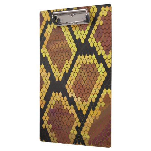Schlange Brown und Gold Print Klemmbrett (Links)