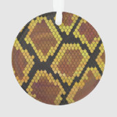 Schlange Brown und Gold Print Ornament (Rückseite)