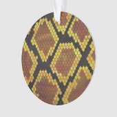 Schlange Brown und Gold Print Ornament (Vorderseite)