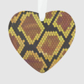 Schlange Brown und Gold Print Ornament (Rückseite)