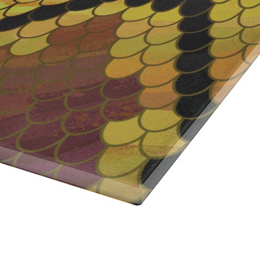 Schlange Brown und Gold Print Schneidebrett (Ecke)