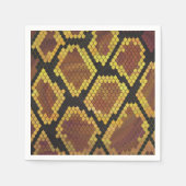 Schlange Brown und Gold Print Serviette (Vorderseite)