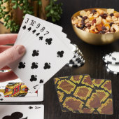 Schlange Brown und Gold Print Spielkarten (In Situ)