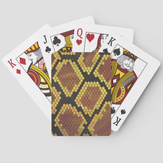 Schlange Brown und Gold Print Spielkarten (Rückseite)