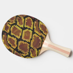 Schlange Brown und Gold Print Tischtennis Schläger