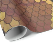 Schlange Brown und Golddruck Geschenkpapier (Rolleneckpunkt)
