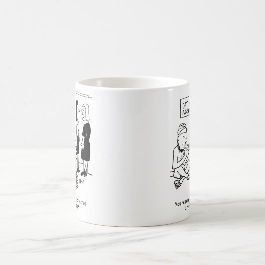 Schlange Charmer bei der Verabredet Agentur. Funny Kaffeetasse (Mittel)