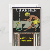 Schlange Charmer, Text hinzufügen, Postkarte (Vorne/Hinten)